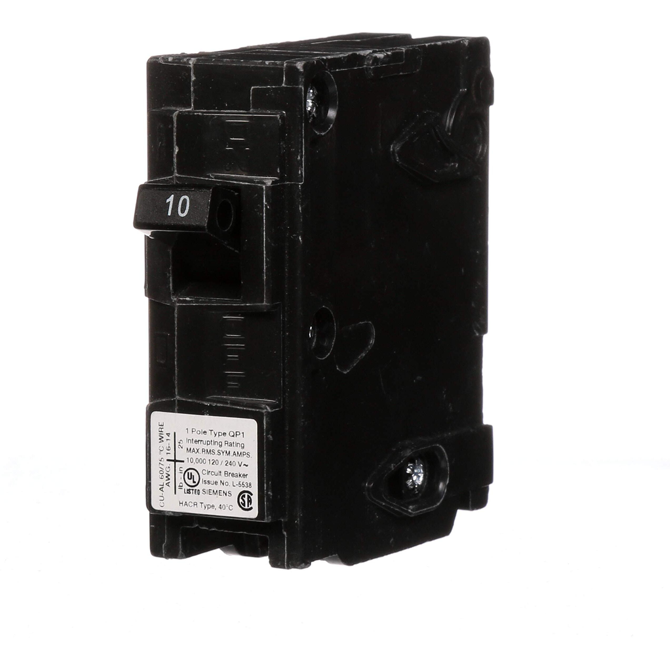 Q110 10-Amp Single Pole Type Qp Circuit Breaker