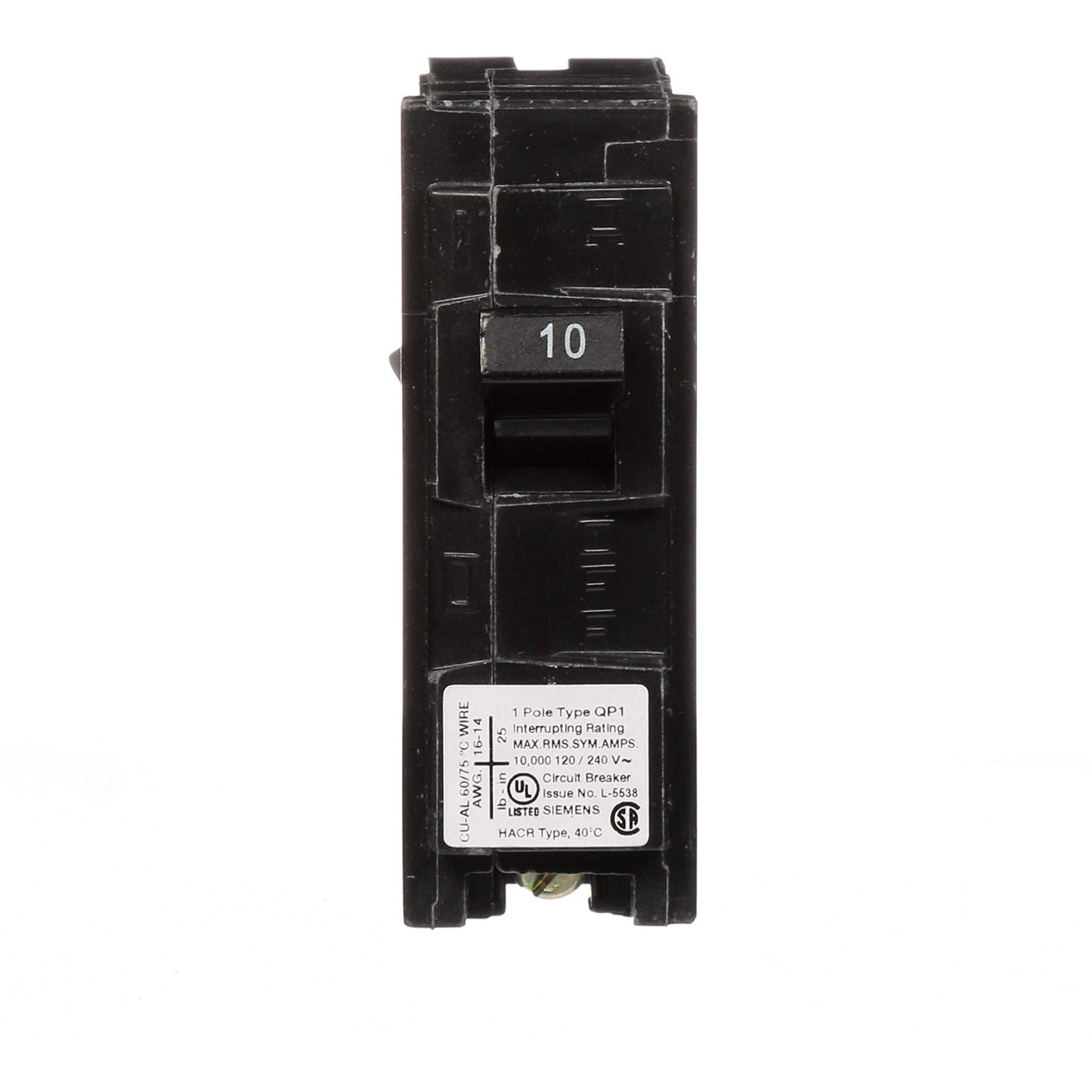 Q110 10-Amp Single Pole Type Qp Circuit Breaker
