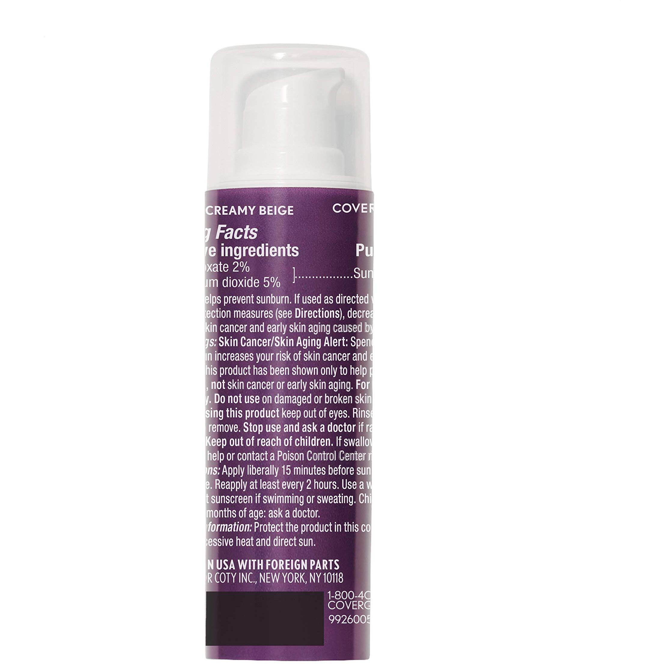 Covergirl Advanced Radiance Age Defying Foundation Makeup Creamy Beige  1 Oz