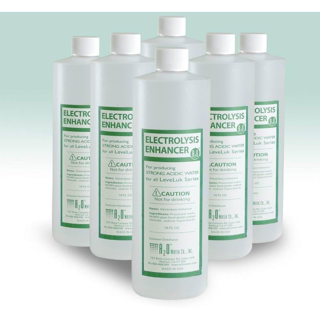 A2O Water - Made In Usa  Electrolysis Enhancer - 16 Fl. Oz. (6 Bottles/Pack)  473 Ml