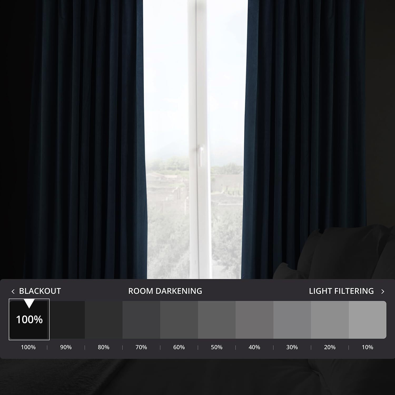 Hpd Half Price Drapes Signature Velvet Thermal Blackout Curtains For Living Room 96 Inch Long (1 Panel) Rod Pocket Insulated Blackout Curtains For Bedroom Window Curtains  100W X 96L  Midnight Blue