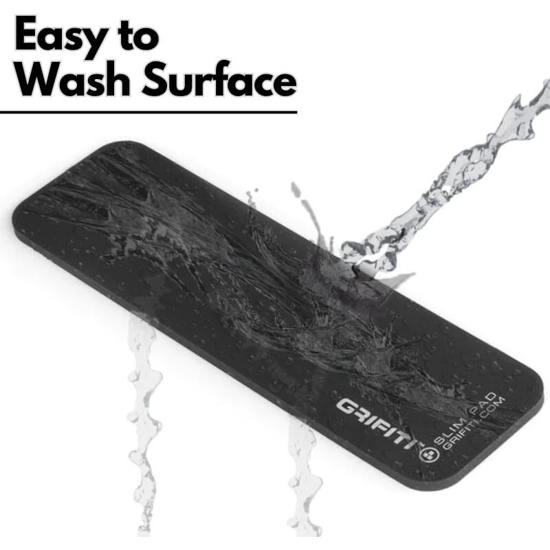 Grifiti Slim Wrist Pad 17"" X 4"" X 0.25"" Wrists Rest Pads For Standard Computer Keyboards - Ergonomic Keyboard Support Accessories & Carpal Tunnel Resting Hand Rests (Black Poly Nylon Surface)