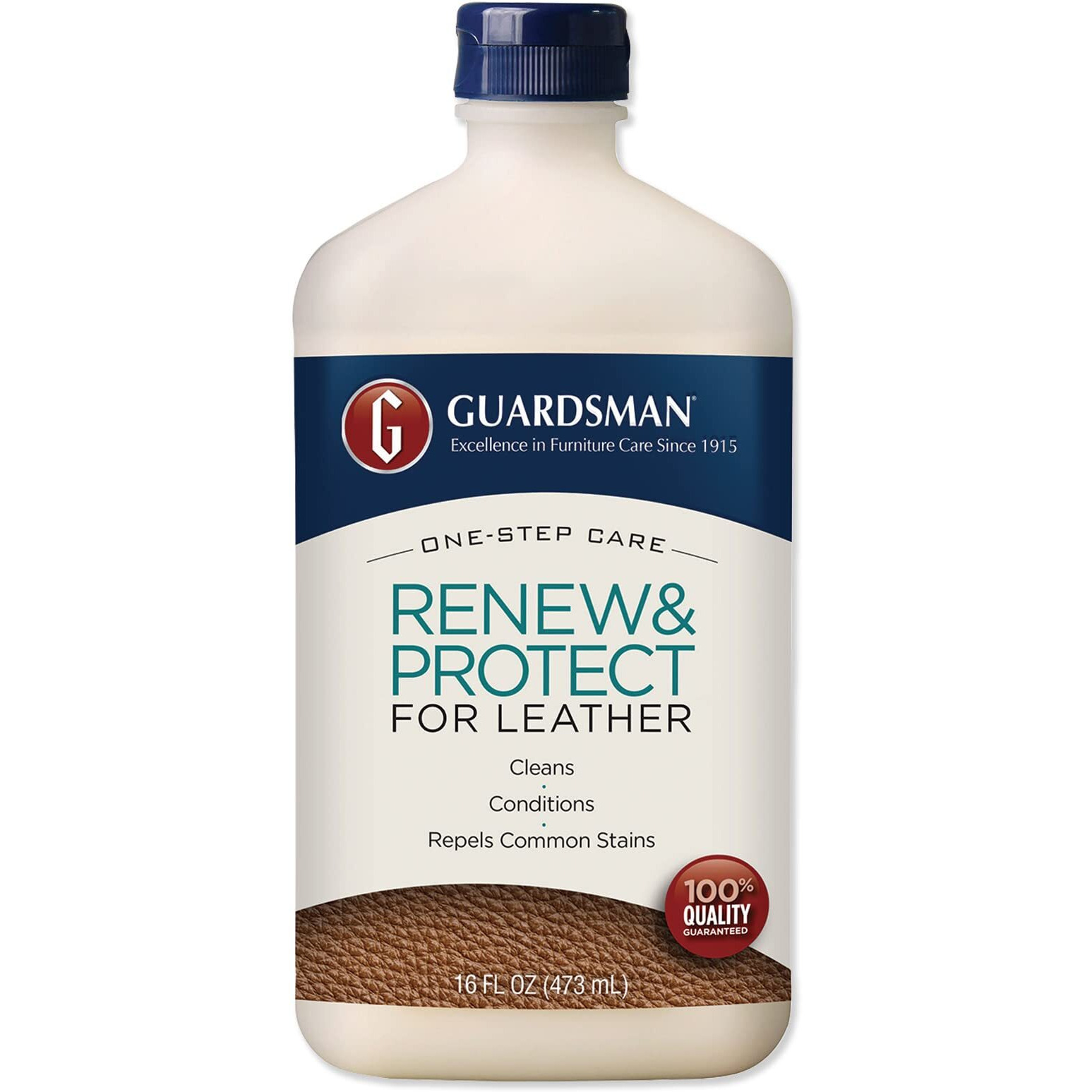 Guardsman Renew & Protect Leather Cleaner  Conditioner  And Protector For Leather Furniture & Car Interiors | Small Leather Goods And Leather Shoe Cleaner  16 Fluid Ounces