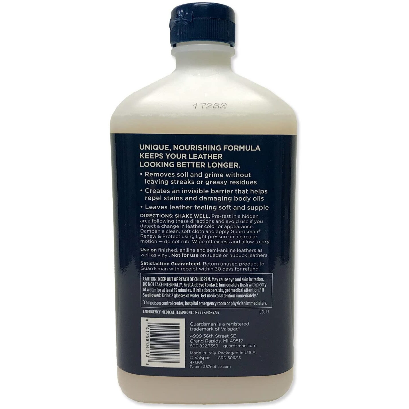 Guardsman Renew & Protect Leather Cleaner  Conditioner  And Protector For Leather Furniture & Car Interiors | Small Leather Goods And Leather Shoe Cleaner  16 Fluid Ounces