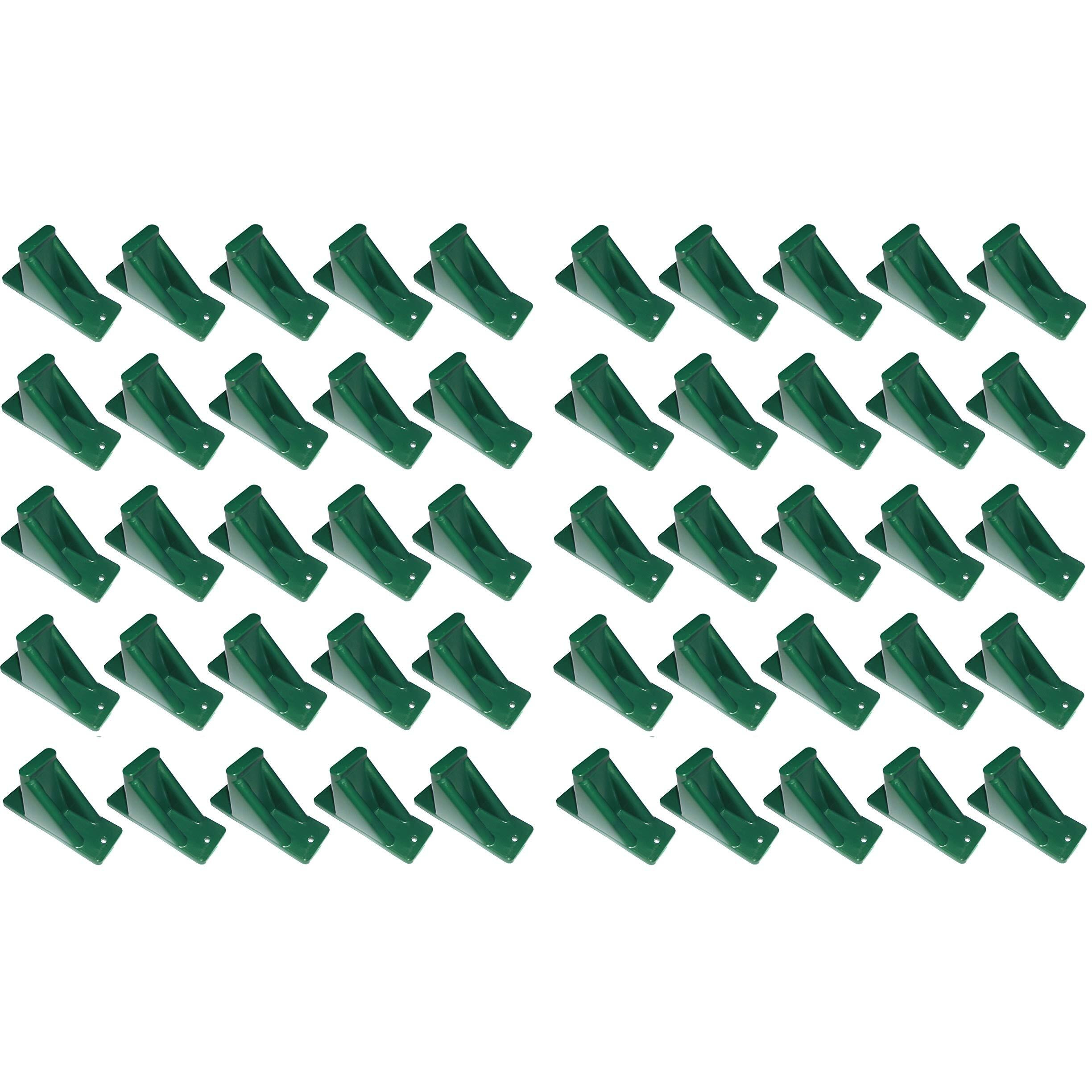 Jsp Manufacturing Green Plastic Mini Roof Snow Ice Guard - Multi-Quantity Pack | Prevents Sliding Snow Stops Buildup (50)