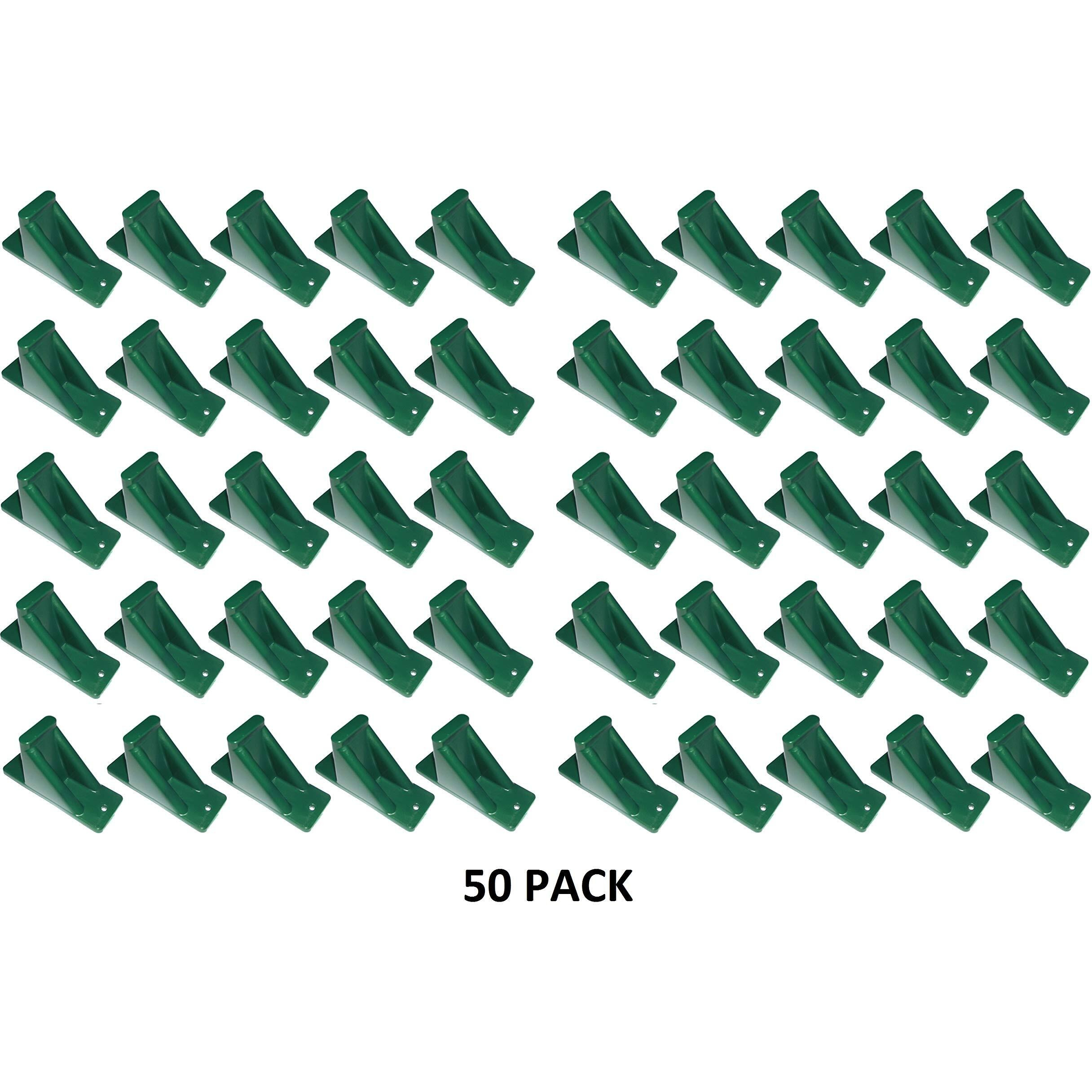 Jsp Manufacturing Green Plastic Mini Roof Snow Ice Guard - Multi-Quantity Pack | Prevents Sliding Snow Stops Buildup (50)