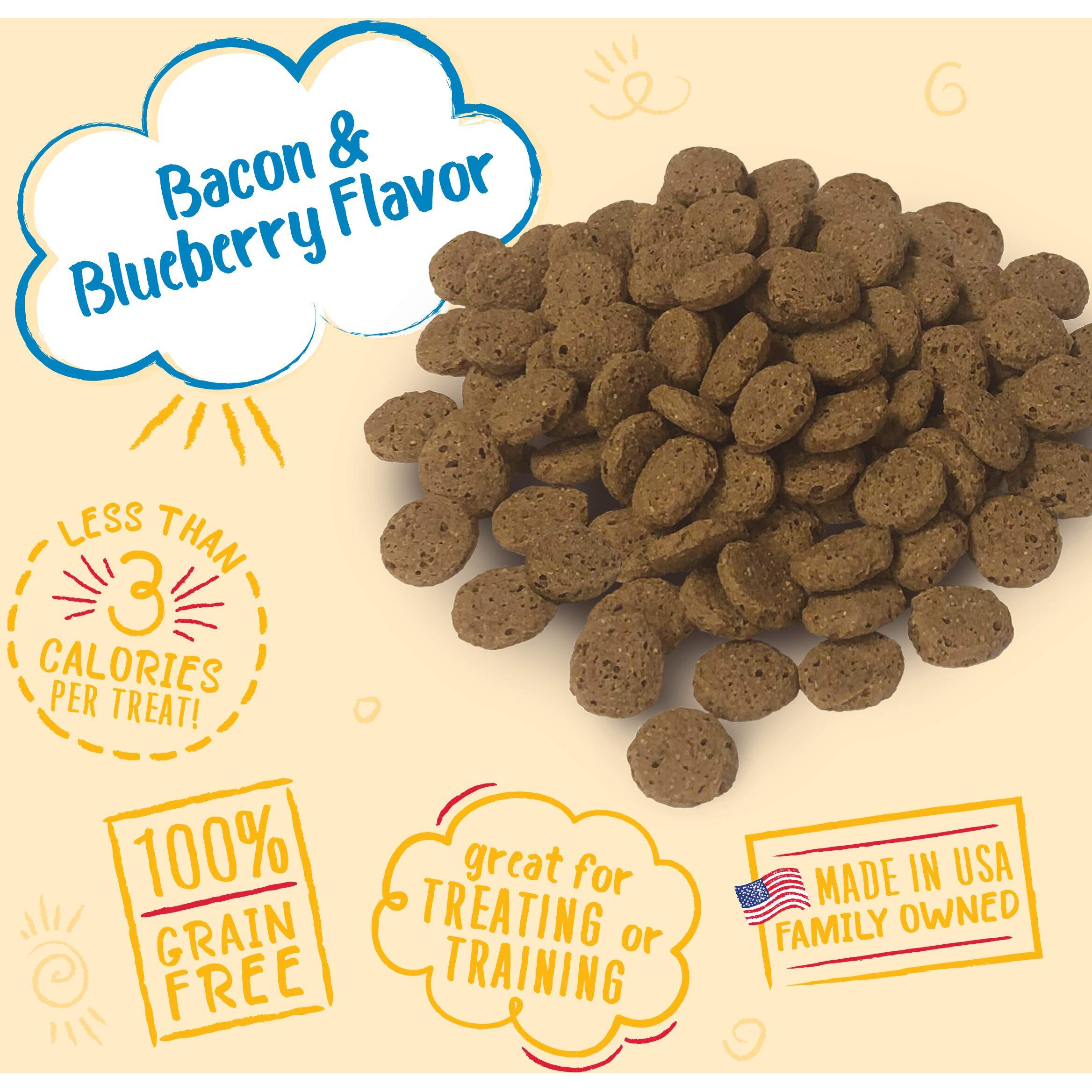 Charlee Bear Grain Free Crunch Dog Treats  Bacon & Blueberry Flavor  8 Oz