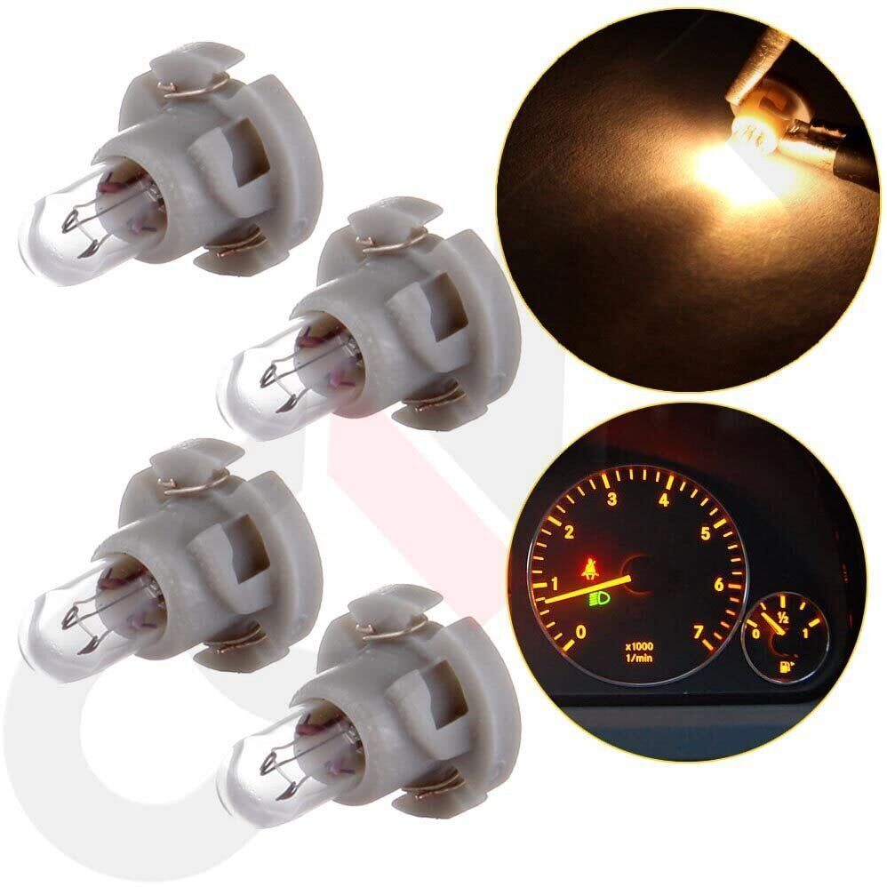 Cciyu T4/T4.2 Neo Wedge Halogen A/C Bulb Instrumnet Panel Dash Light 4Pack