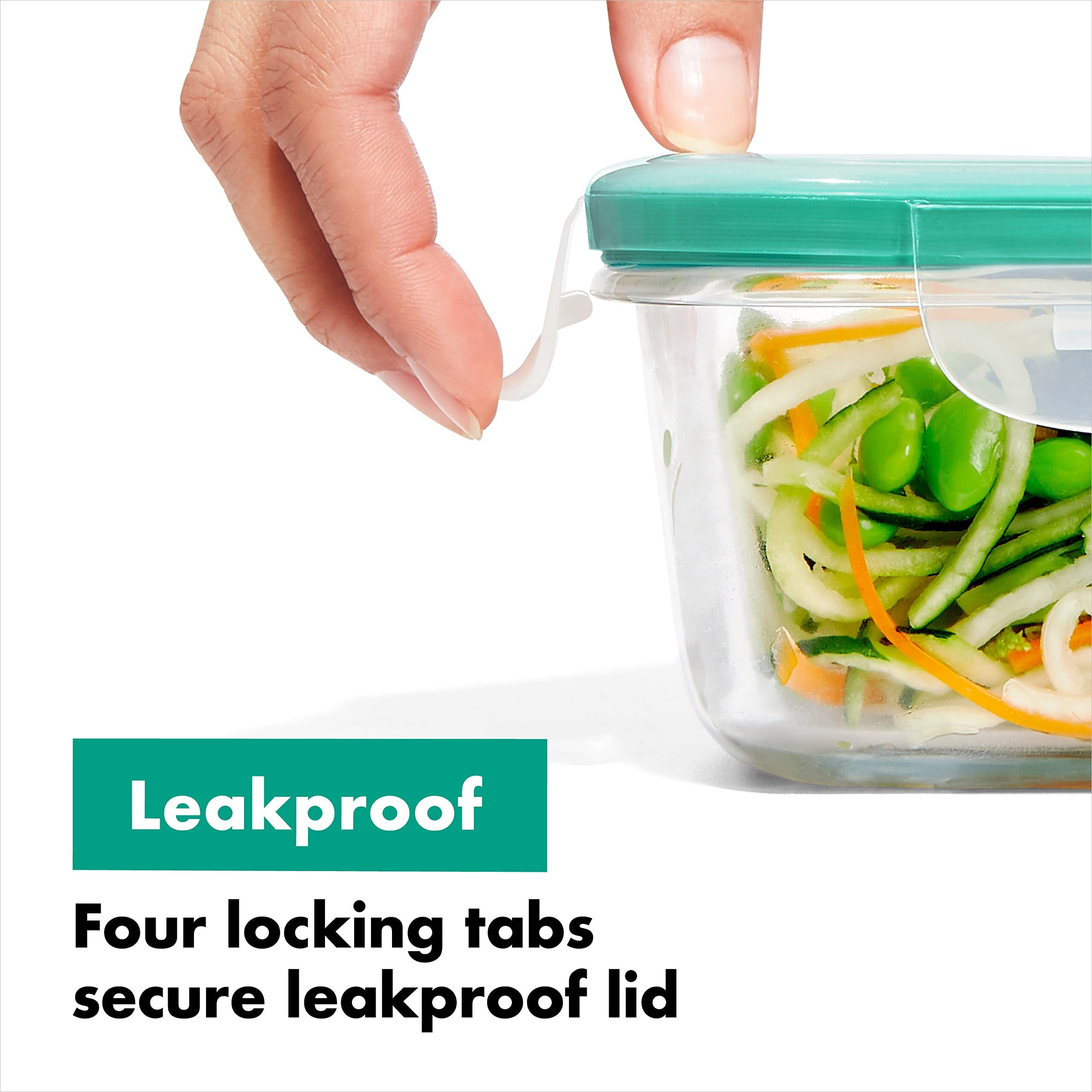 Oxo Good Grips 4-Piece Smart Seal Leakproof Mini Glass Container Set