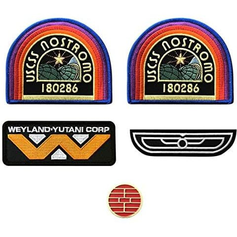 Alien U.S.C.S.S. Nostromo Flight Wings Weyland Yutani Patch (Bundle 5Pc-Iron On-Sew On)