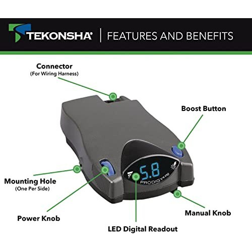 Tekonsha 90885C Prodigy P2 Trailer Brake Controller  Proportional  1 To 4 Axles