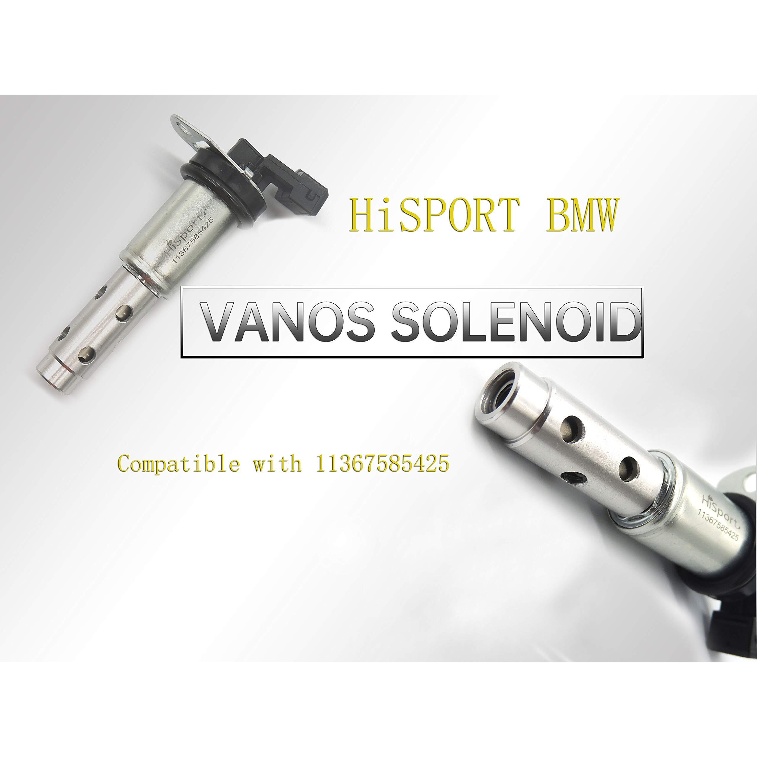 Hisport Engine Variable Valve Timing Vanos Solenoid 11367585425- Oil Control Valve Replacement For Bmw 1 Series M 135I 328I 335I 525I X3 X5 128I 328I N51 N52 N54 3.0L V6 & More