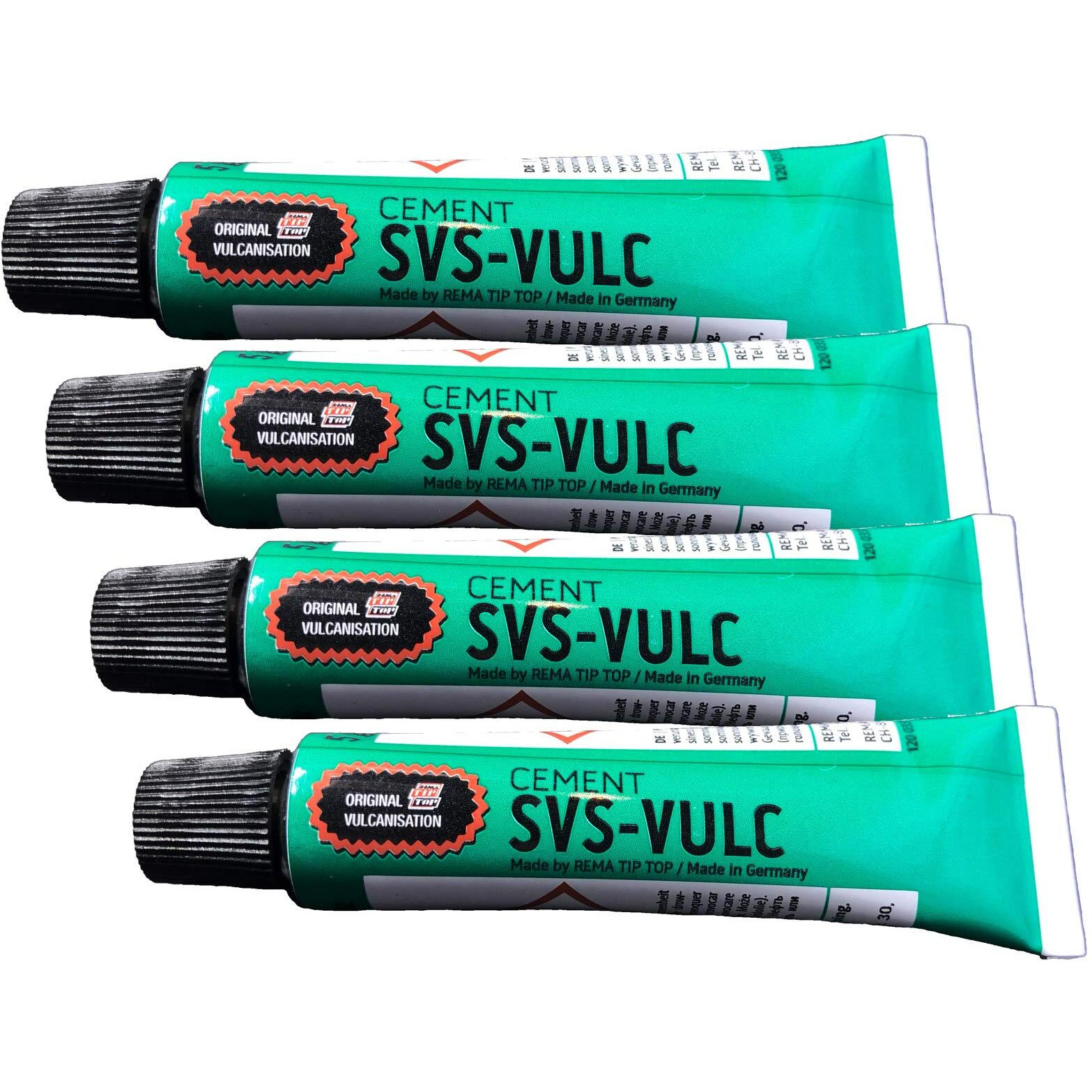 4 Tubes Rema Svs-Vulc Tube Patch Vulcanizing Cement 5 Gram (7 Ml)