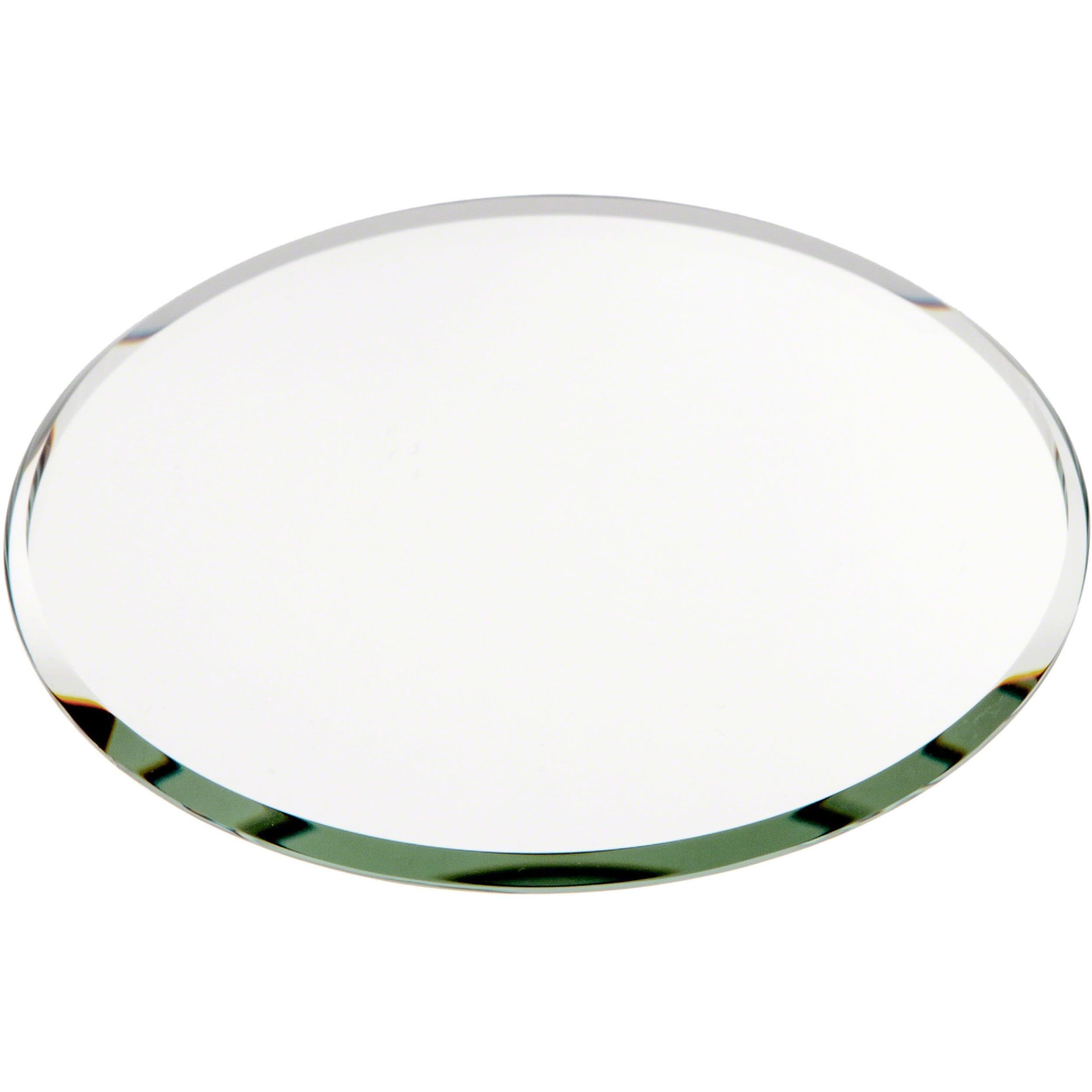 Plymor Round 3Mm Beveled Glass Mirror  4 Inch X 4 Inch (Pack Of 3)