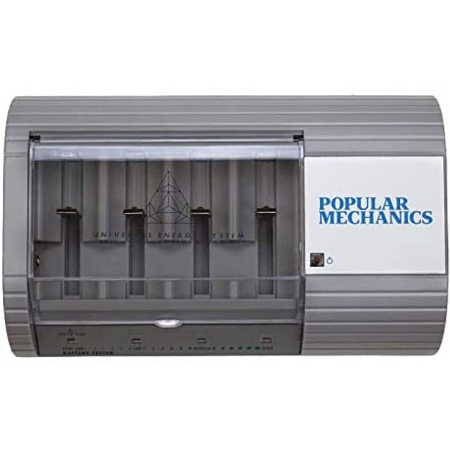 Popular Mechanics Battery Recharger - Disposable & Rechargeable Battery Charger For Alkaline & Nimh Aaa  Aa  C  D  N  6V Or 9V Batteries - Includes Built-In Battery Tester