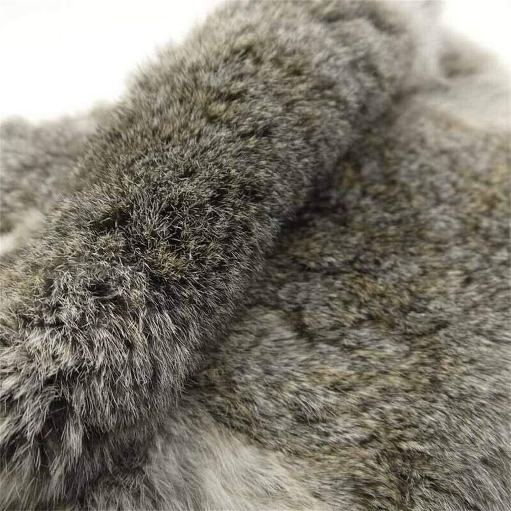 4Pack Natural Tanned Rabbit Fur Hide Rabbit Skin Pelts Gray(10"" By 12"" Rabbit Pelt With Sewing Quality Leather)
