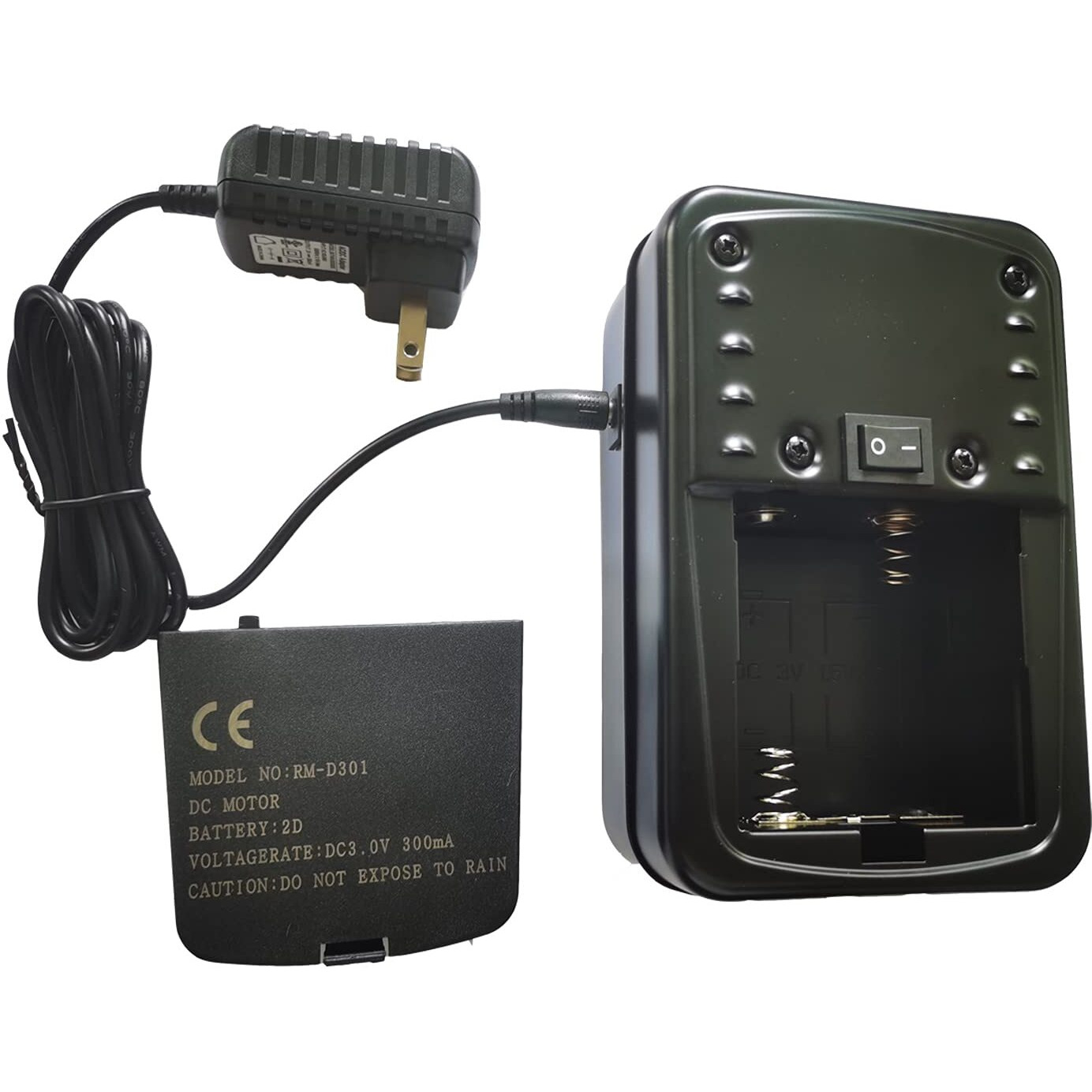 Grilljob Universal Dual Use Quiet Battery Powered Rotisserie Motor Cordless For Barbecue Grilling  With Long Wire Ac Adapter(1.8Meter 70"" Length) Work As Ac Bbq Cup Turner Motor