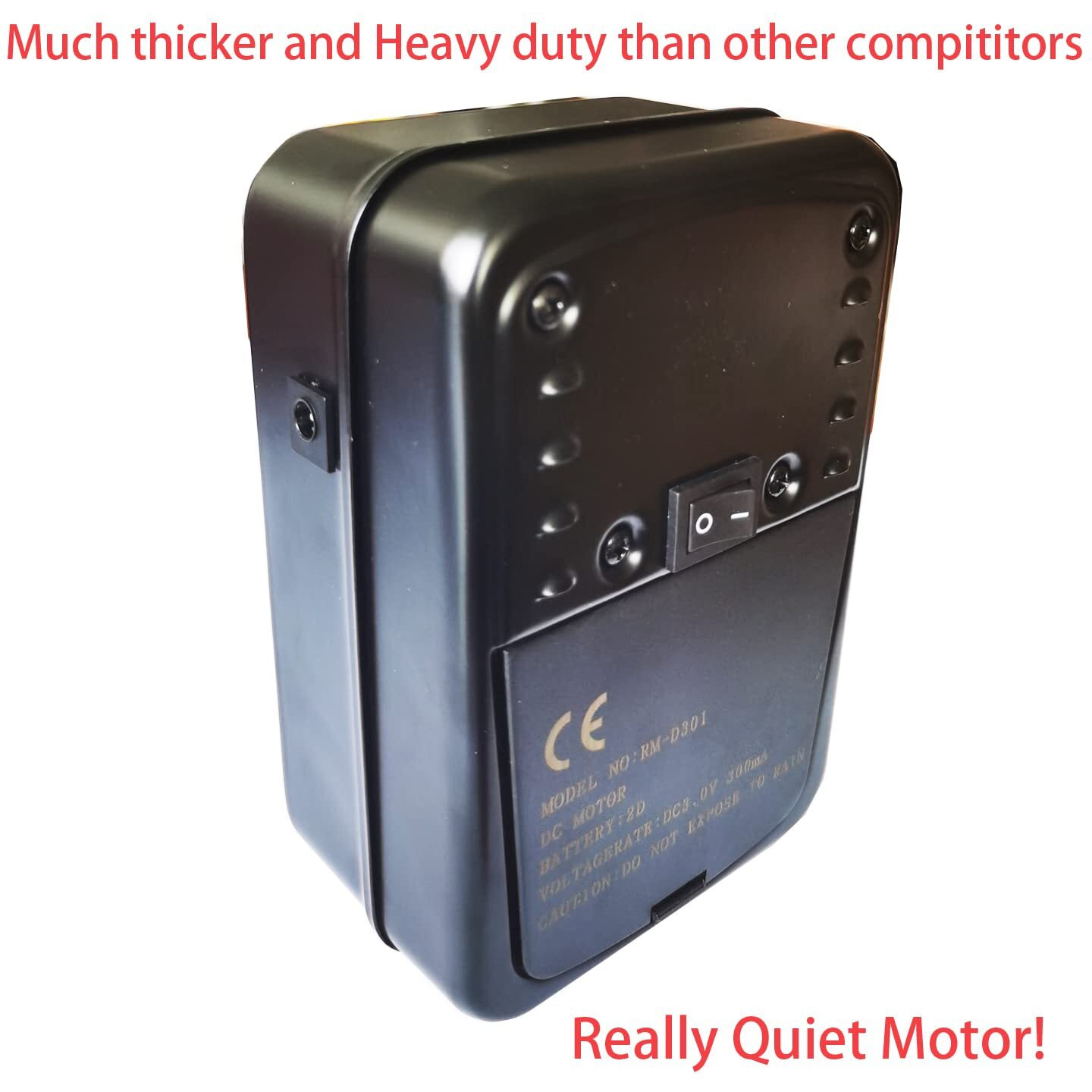 Grilljob Universal Dual Use Quiet Battery Powered Rotisserie Motor Cordless For Barbecue Grilling  With Long Wire Ac Adapter(1.8Meter 70"" Length) Work As Ac Bbq Cup Turner Motor