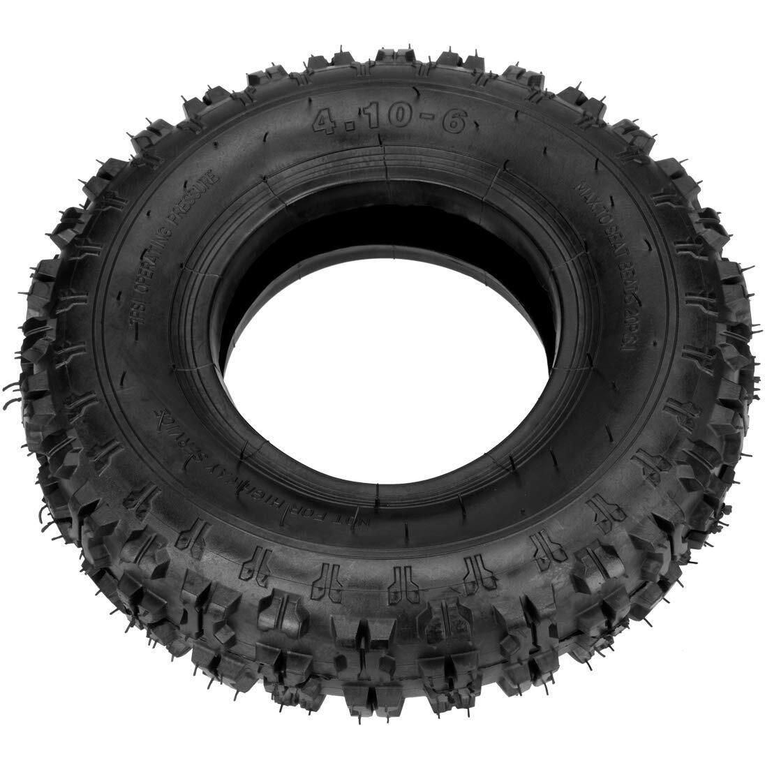 Fvrito 4.10-6 4.10/3.50-6 Nhs Tire And Inner Tube For Go Kart Chinese Atv Quad 4 Wheeler Mini Bike Lawn Equipment Garden Rototiller Snow Blower Wheelbarrow Lawn Tractor With Bent Valve Stem Set Of Two