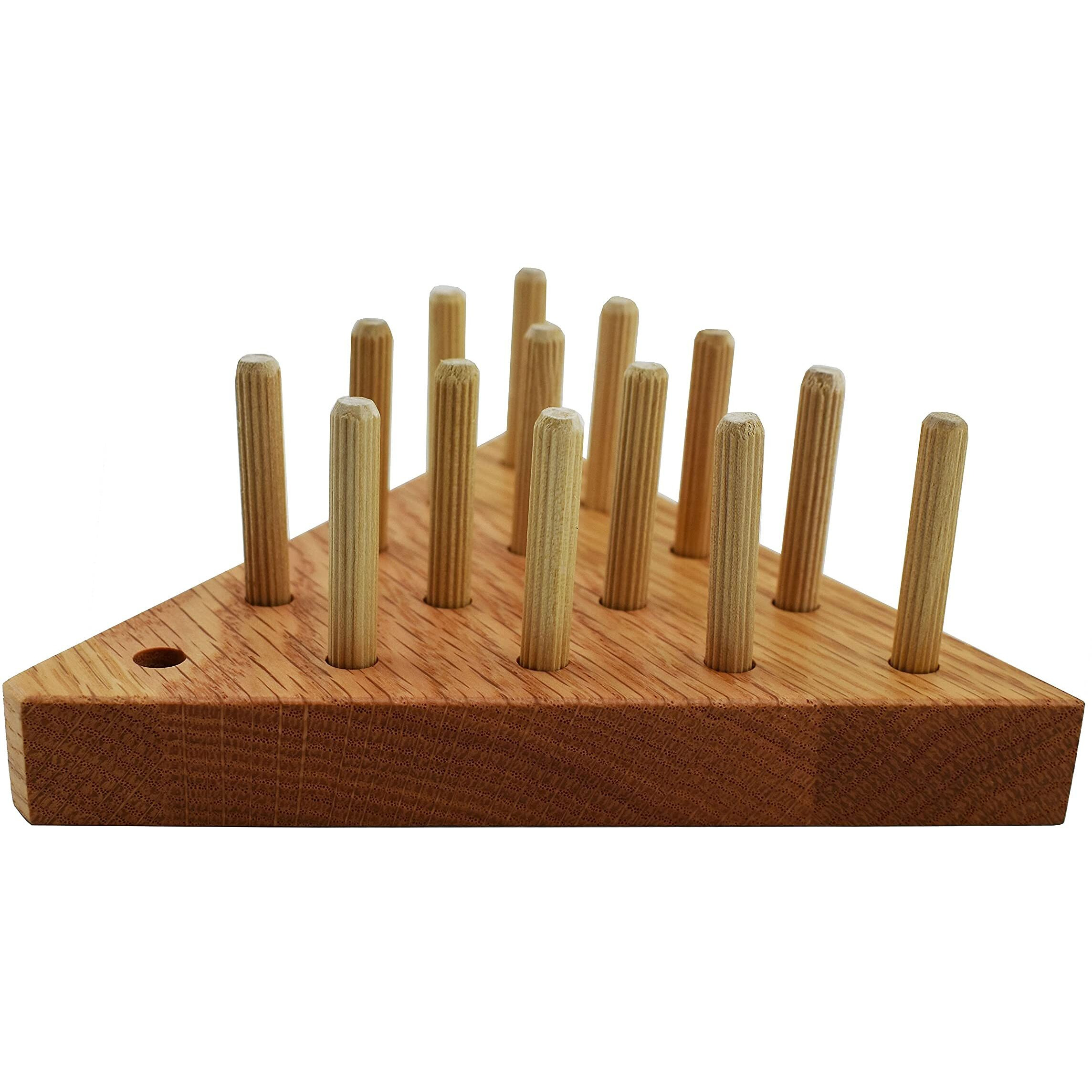 Solid Oak Wooden Peg Game Tricky Triangle By Cauff