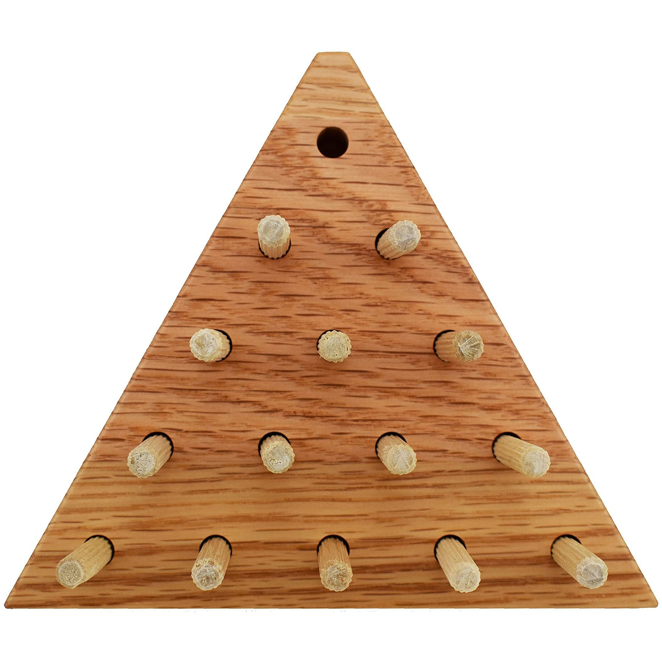 Solid Oak Wooden Peg Game Tricky Triangle By Cauff