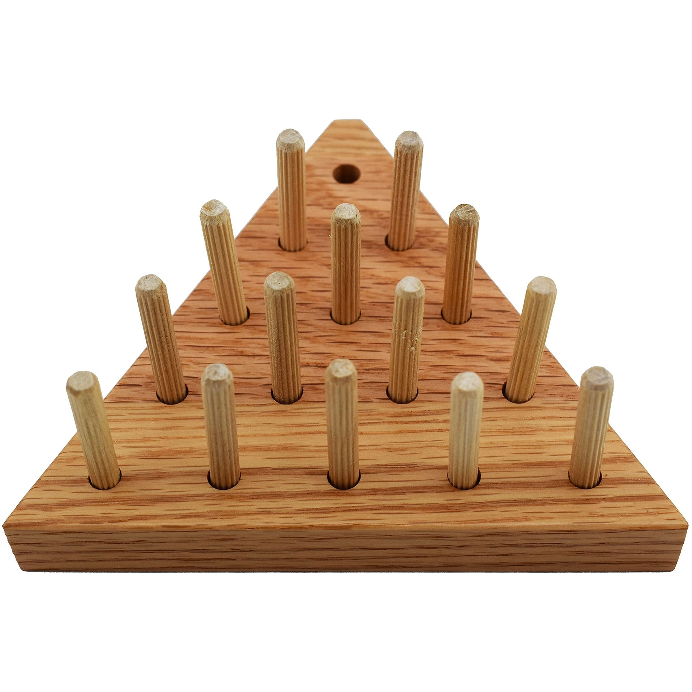 Solid Oak Wooden Peg Game Tricky Triangle By Cauff