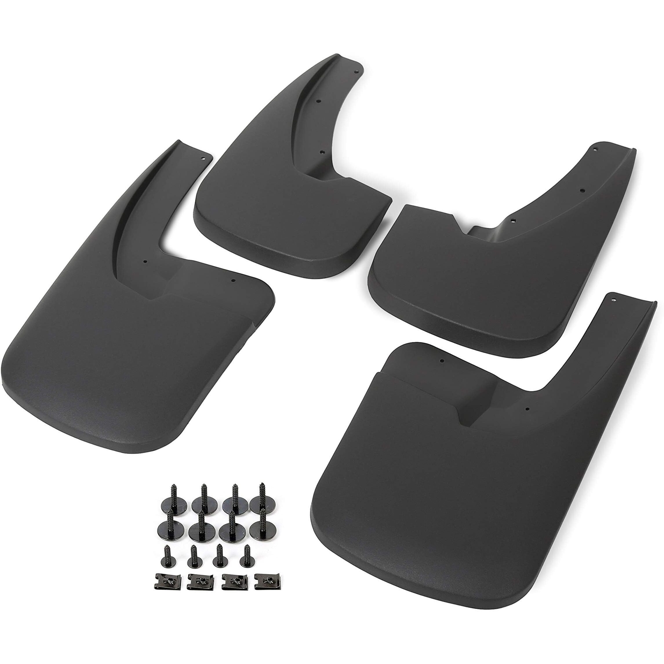 Ecotric Molded Mud Flaps Guards Compatible With 2009-2018 Dodge Ram 1500 2500 3500 With Fender Flares Front & Rear Splash Guards 4Pcs