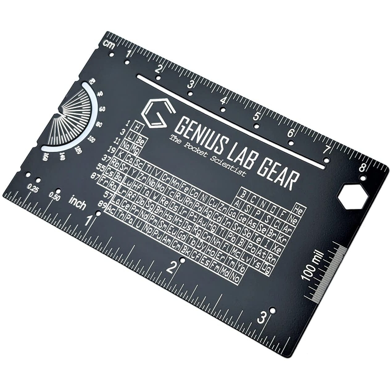 The Pocket Scientist - Wallet Science Ruler Scale And Unit Conversion Reference - 3 Inch 85 Mm Homework Helper For College Students And Phd Graduates - Stem Class School Supplies