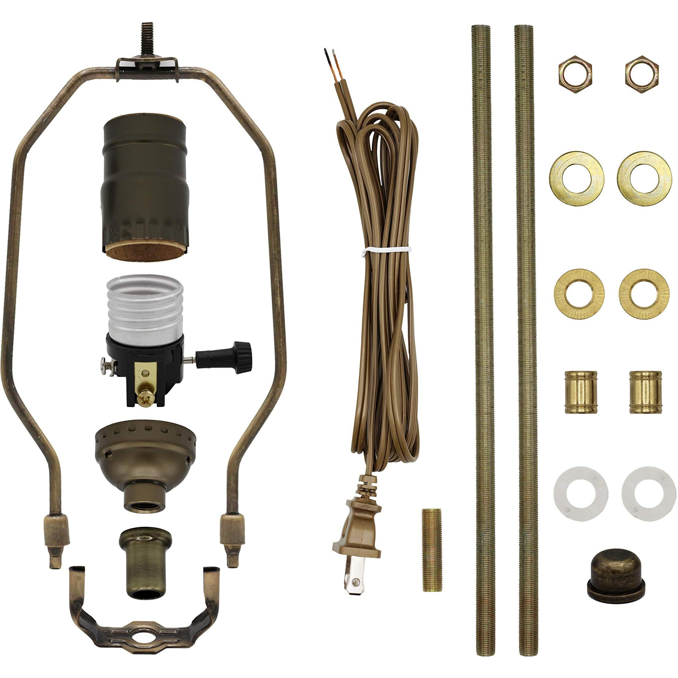 Creative Hobbies Ml94Kit Premium Lamp Kit With All Parts For Diy Lamp Design Or Repair (Antique Brass)