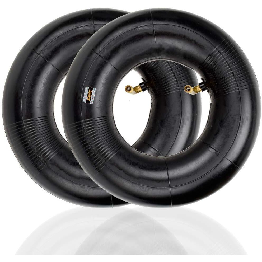 Hiaors 9X3.50-4 2.80-4 2.50-4 Tire Inner Tube With Bent Metal Valve Stem For Hand Trucks  Utility Cart  Lawn Mowers  Wheelbarrows  Dollys  Razor E300 Scooters Skateboard Go Kart Atv Ttr50 Parts