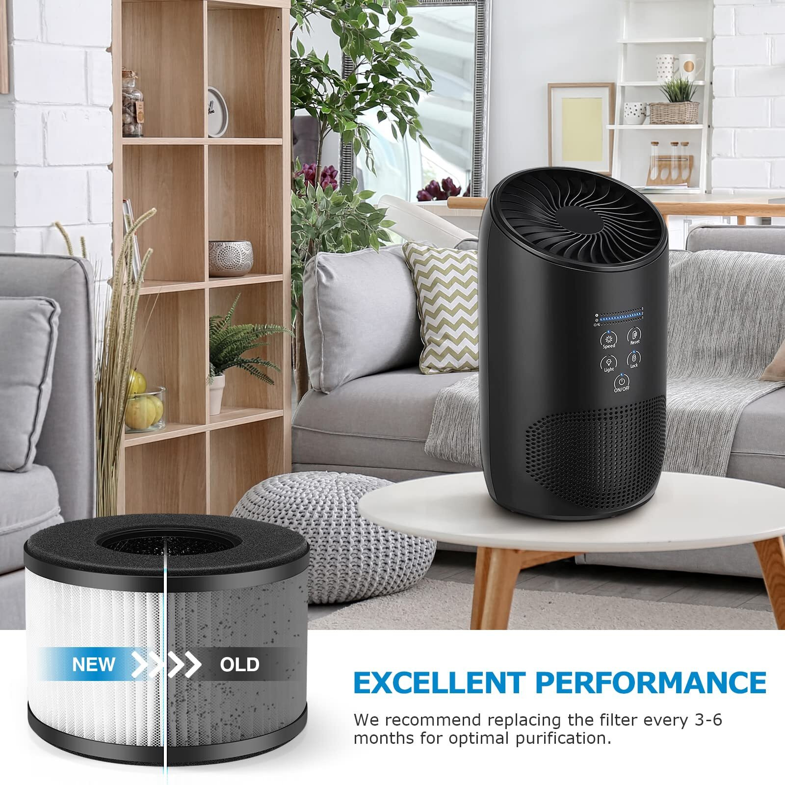 2-Pack Bs-03 True Hepa Replacement Filter For Partu And Slevoo Bs-03 Hepa Air Purifier Part U & Part X  3-In-1 Filtration System (Not Fit Bs-01)