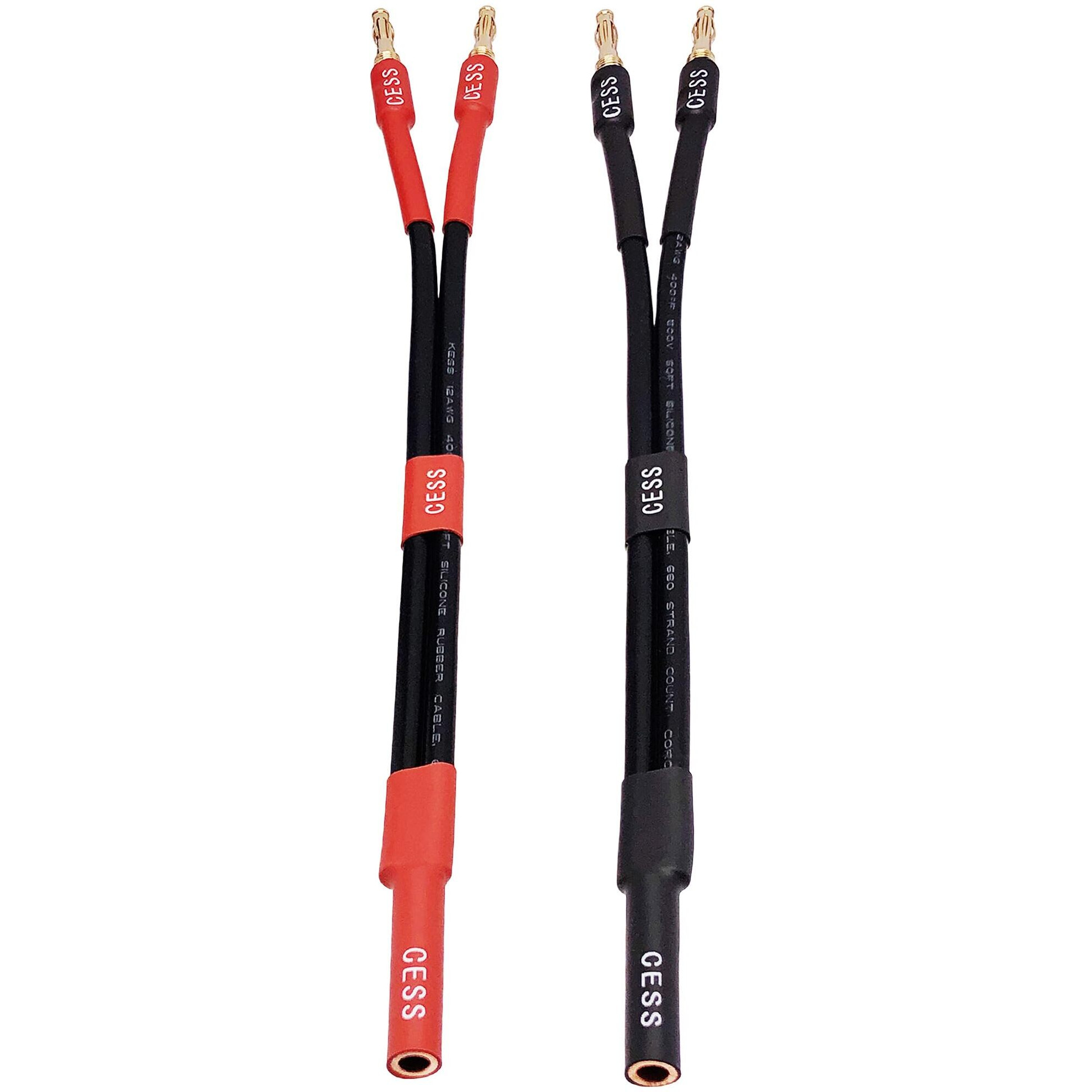 Cess-141 Banana Plug Cable Splitter 1-In 2-Out  2 Pack