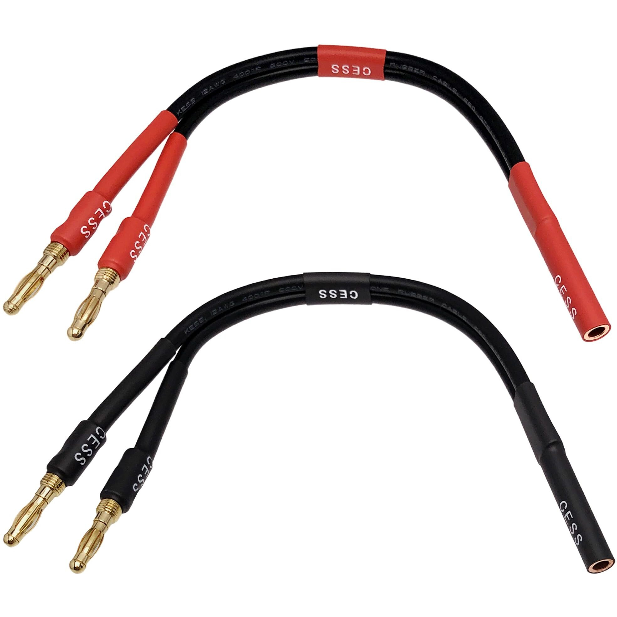 Cess-141 Banana Plug Cable Splitter 1-In 2-Out  2 Pack