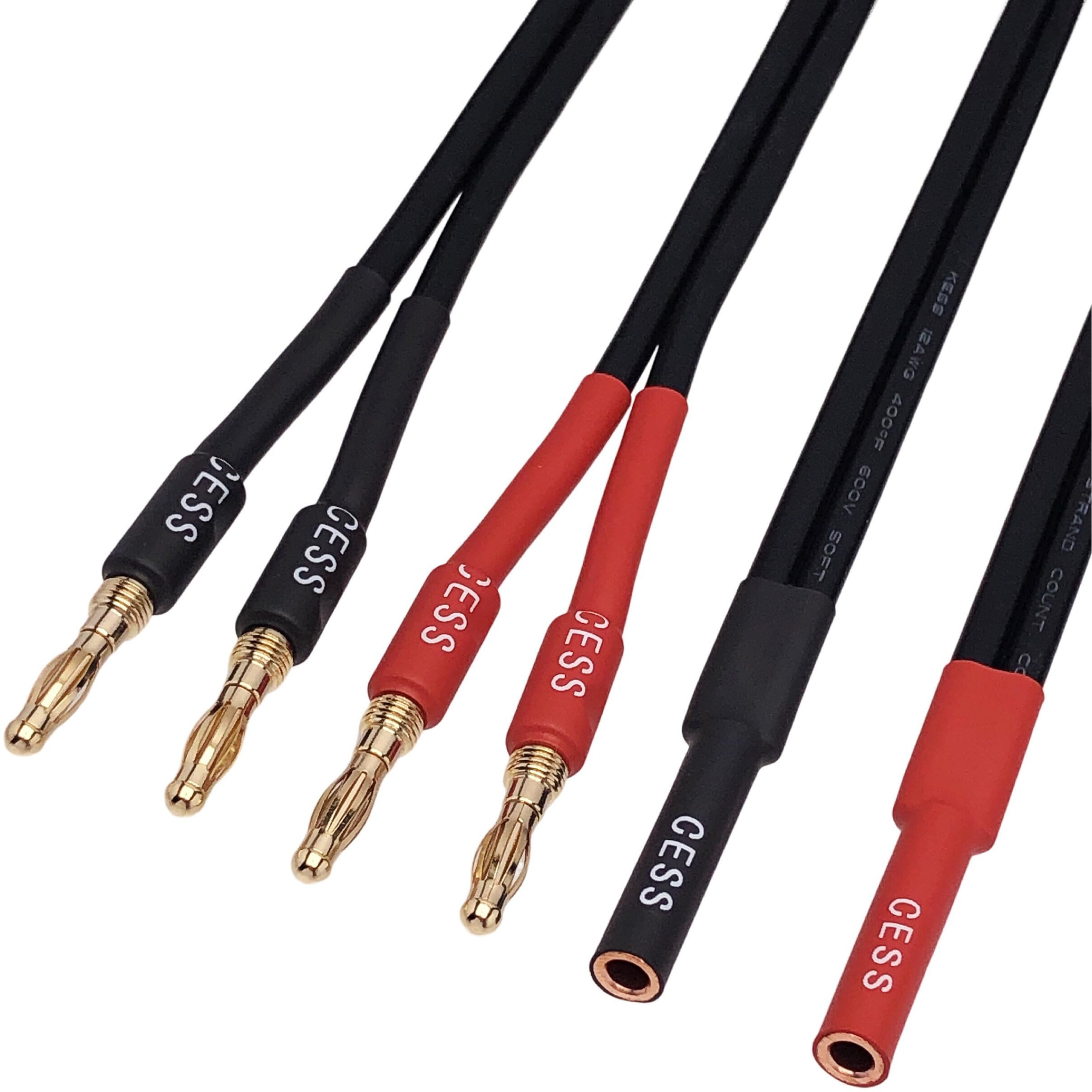 Cess-141 Banana Plug Cable Splitter 1-In 2-Out  2 Pack