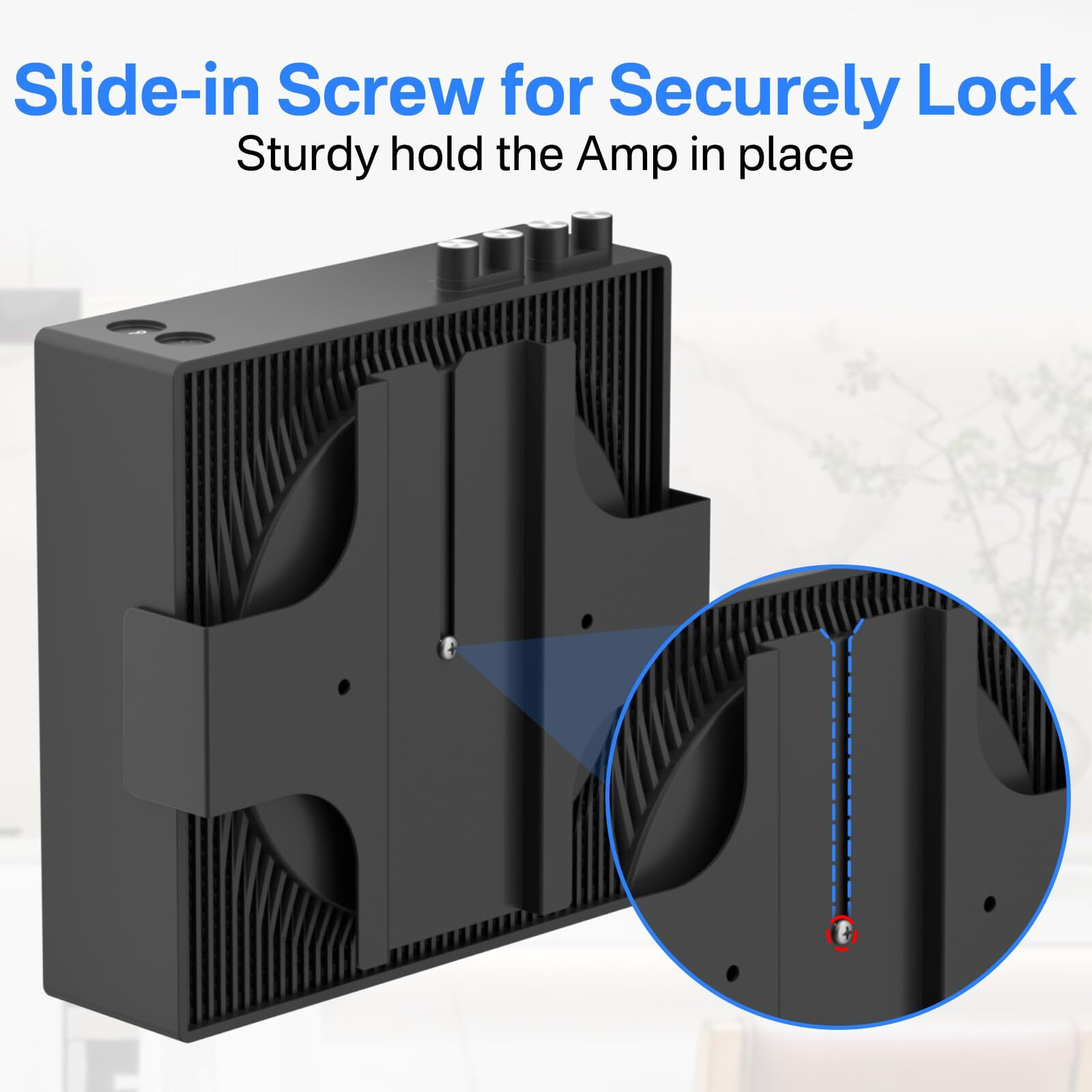 Slim Wall Mount For Sonos Amp Mount Bracket  Black Steel Mount For Sonos Wireless Amplifier Mounting Bracket