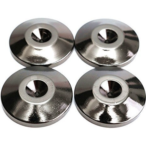 Facmogu 8Pcs Black 24K Nickel Plated Isolation Stand Feet Cone Bases Copper  5X25Mm Speaker Spike Pads Speaker Stand Feet Pad  Non-Slip Speaker Spike Floor Protector For Audio Turntable Speaker Cd Amp