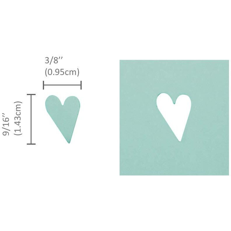 Bira Craft 5/8 Inch Folk Heart 4 Shape Lever Action Craft Punch  Valentines Day Punch  For Paper Crafting Scrapbooking