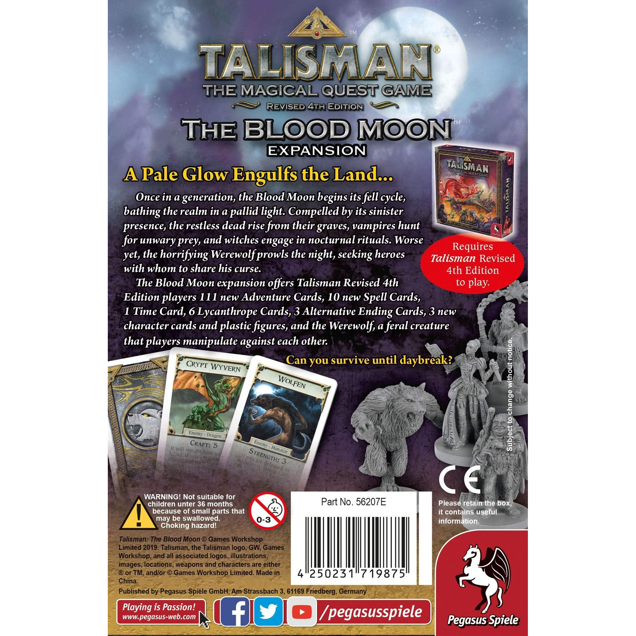 Pegasus Spiele Talisman The Blood Moon Board Game Blue