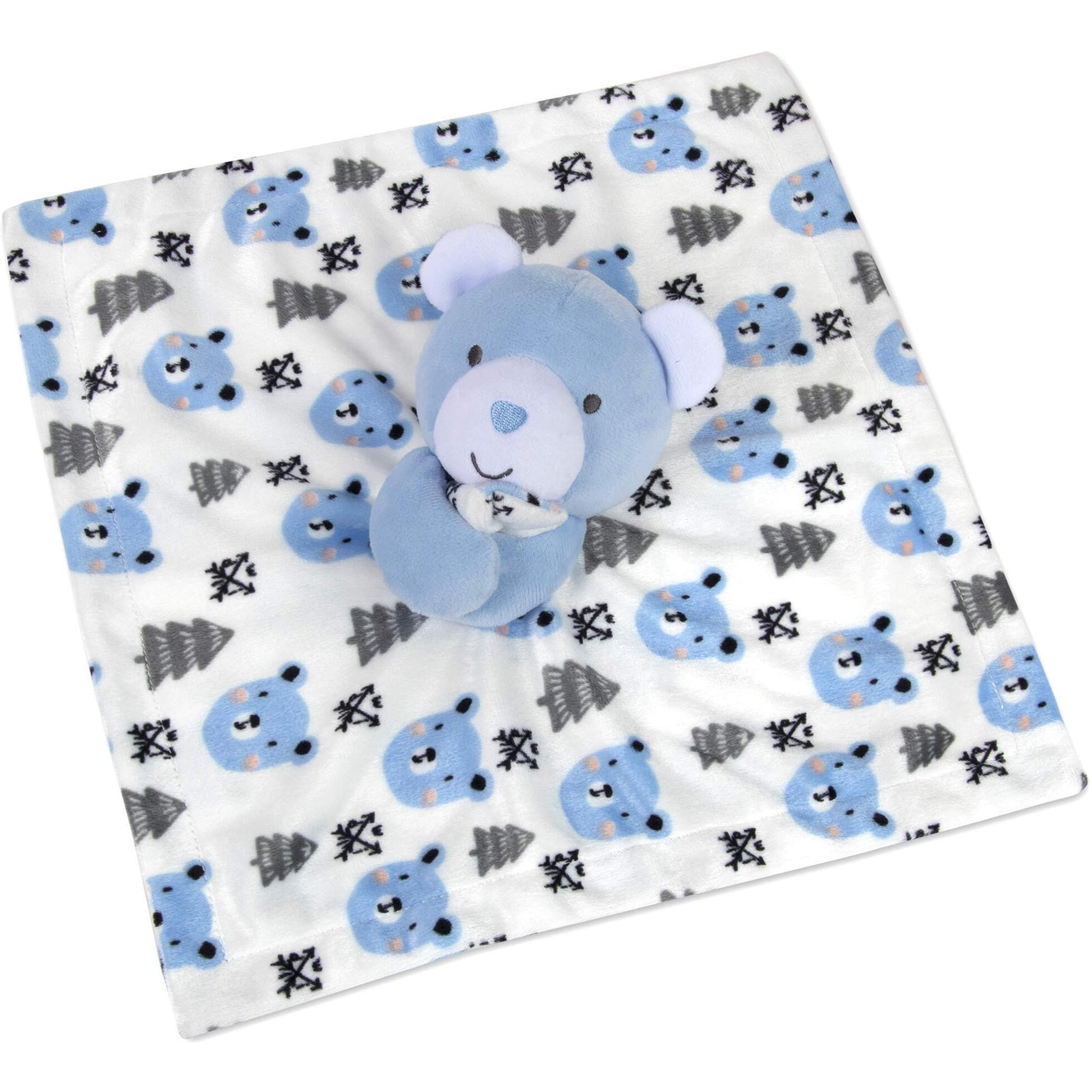 Minky Animal Snuggler Lovey Blanket For Kids  Babies  Boys  Girls  Gender Neutral Security Blanket With Stuffed Animal