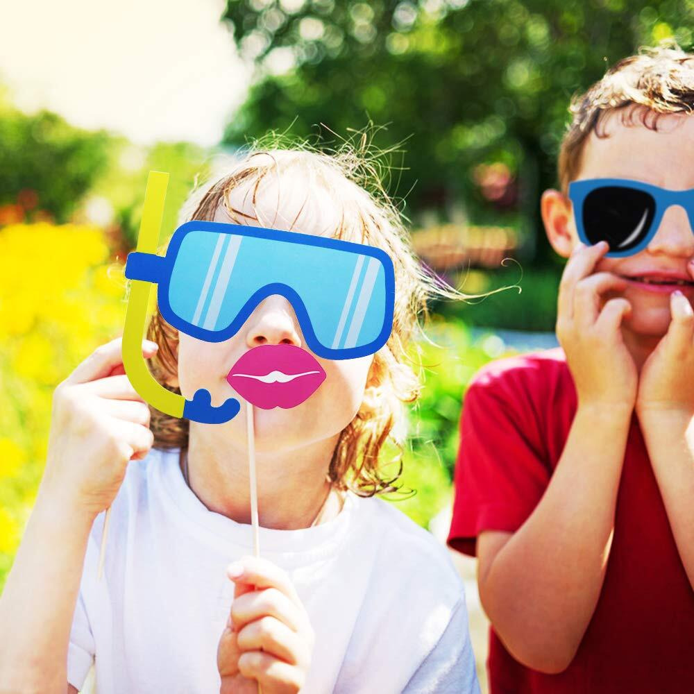 Pool Photo Booth Props Beach Pool Party Favors Summer Party Photo Props For Baby Shower  Birthday  Hawaii