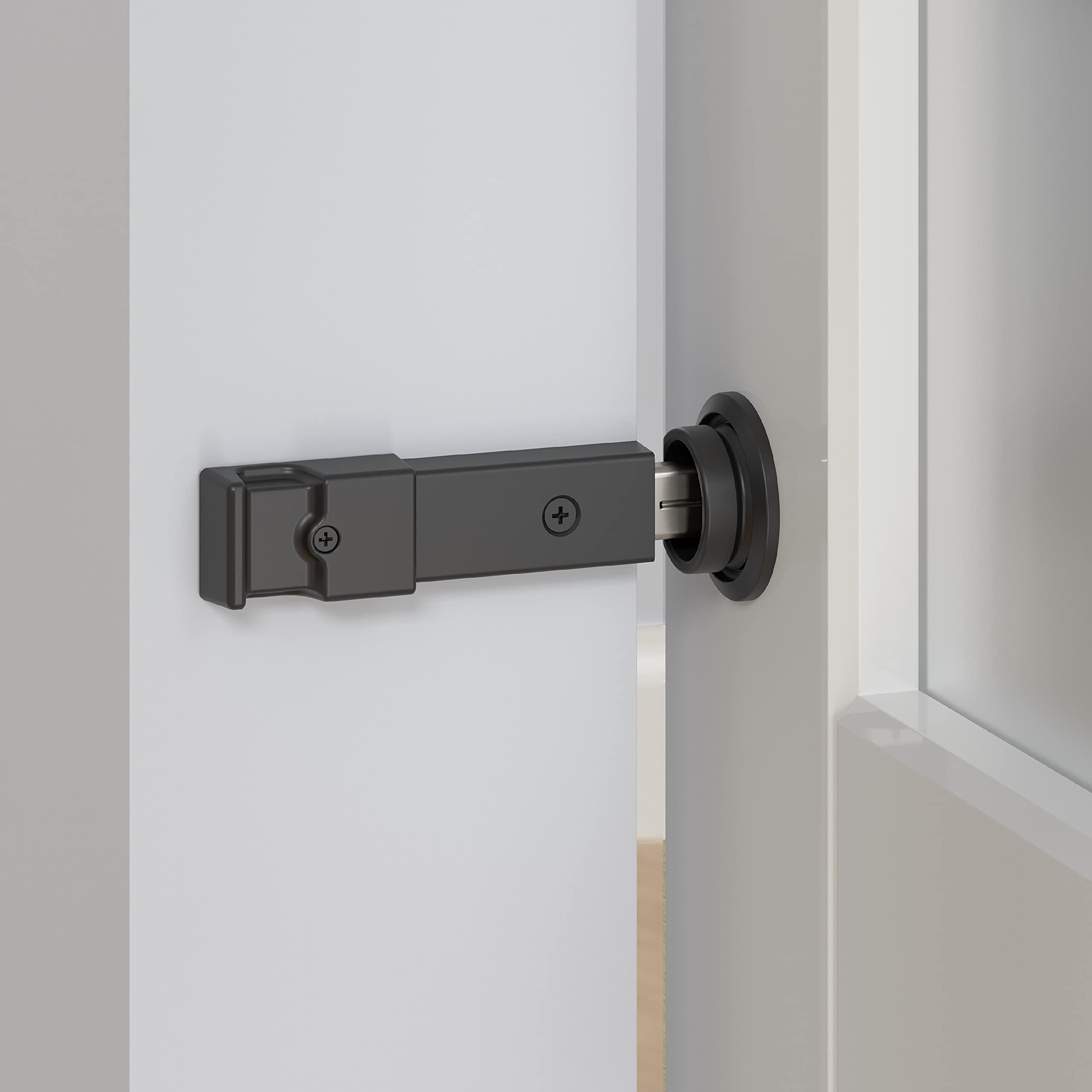National Hardware N700-150 Barn Door Lock  5"" X 1-1/4"" X 3/4""  Matte Black