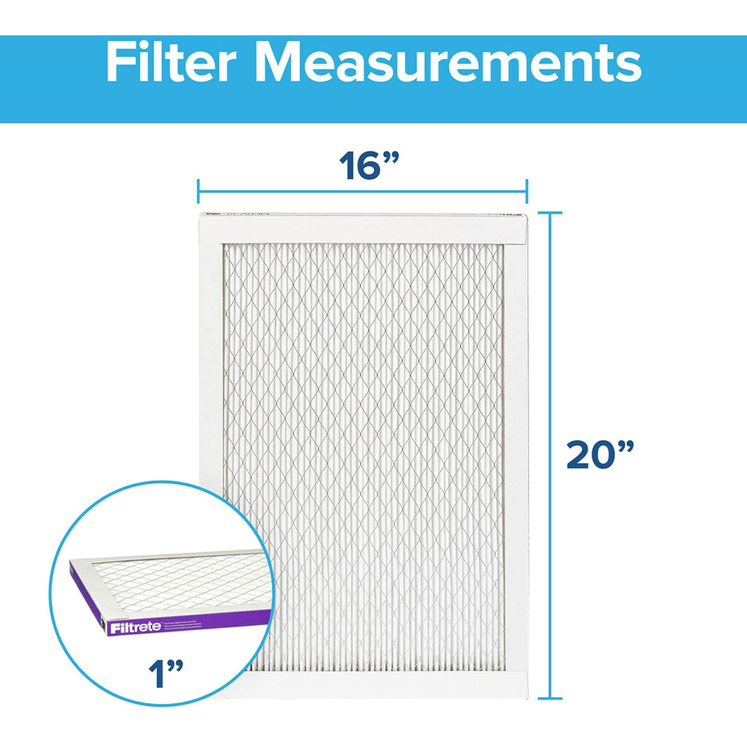 Filtrete 16X20X1 Ac Furnace Air Filter  Merv 12  Mpr 1500  Certified Asthma & Allergy Friendly  3 Month Pleated 1-Inch Electrostatic Air Cleaning Filter  2-Pack (Actual Size 15.69X19.81X0.78 In)