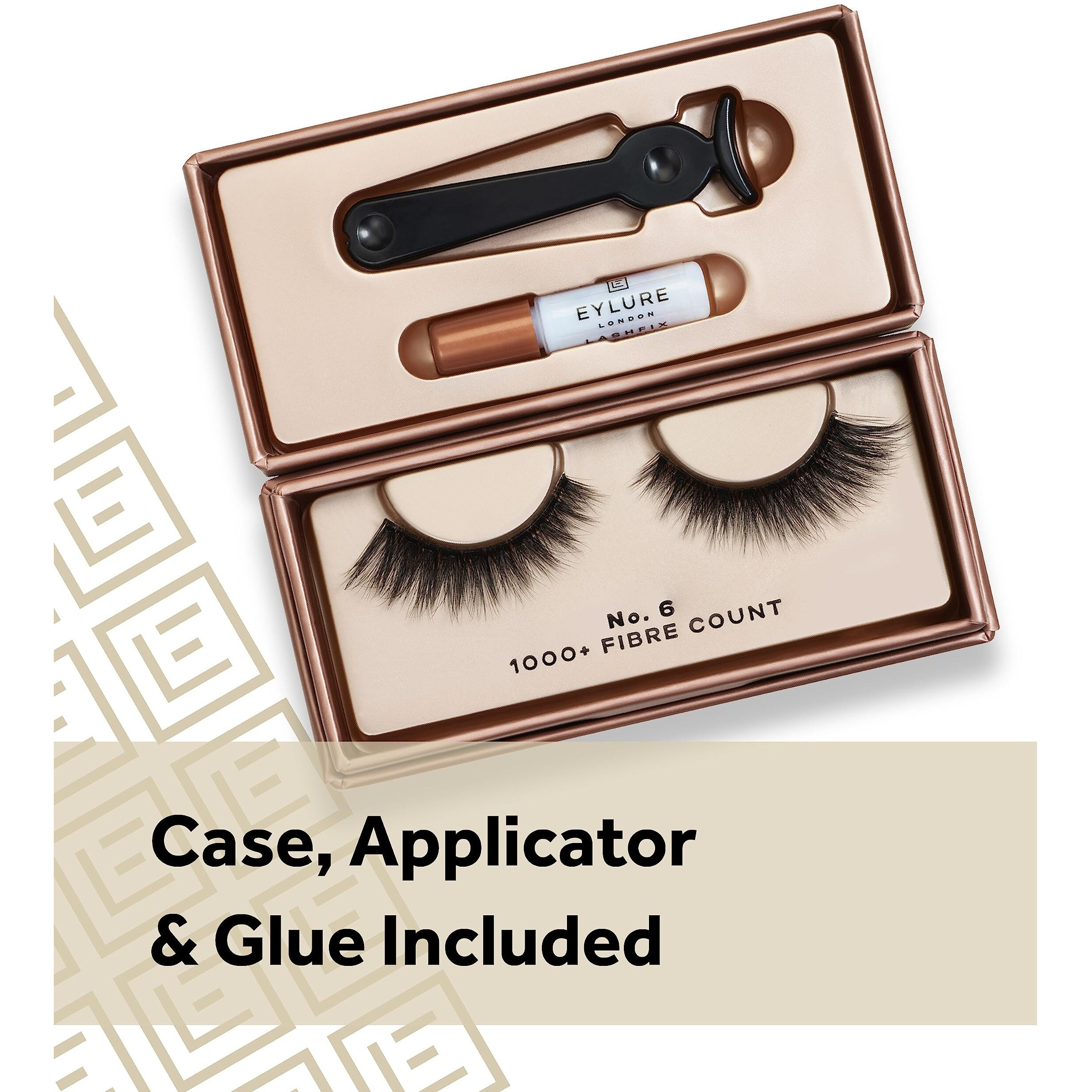 Eylure False Lashes  Luxe Cashmere No. 6 With Adhesive Included  1 Pair Black