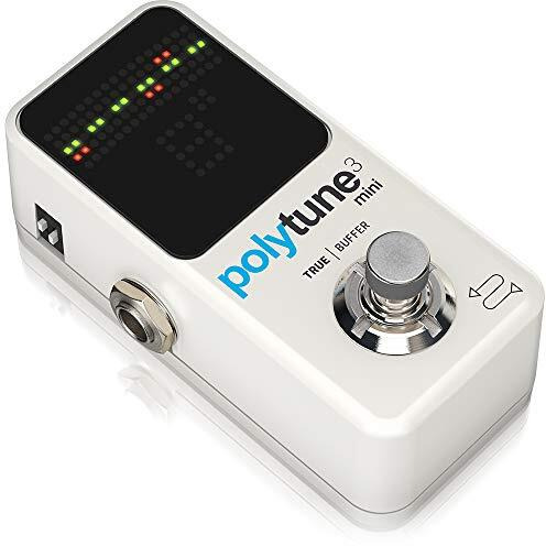 Tc Electronic Polytune 3 Mini Tiny Polyphonic Tuner With Multiple Tuning Modes And Built-In Bonafide Buffer  White