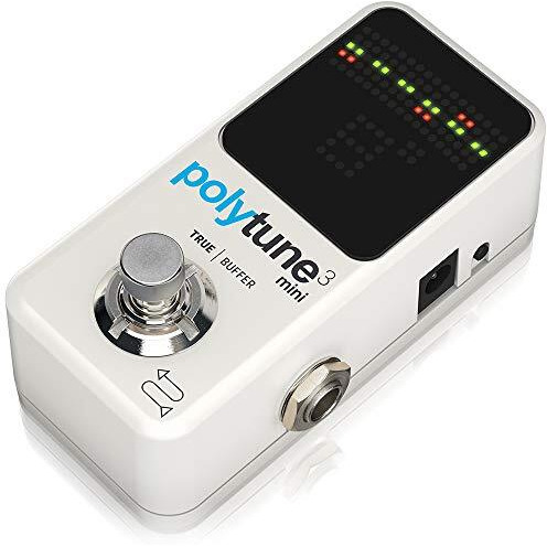 Tc Electronic Polytune 3 Mini Tiny Polyphonic Tuner With Multiple Tuning Modes And Built-In Bonafide Buffer  White