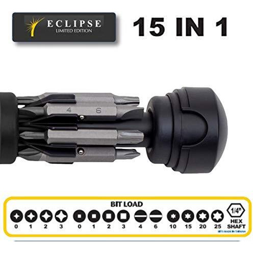 Megapro Original 15 In 1 Multi Bit Screwdriver Phillips Flat Torx Square 151Eclipse