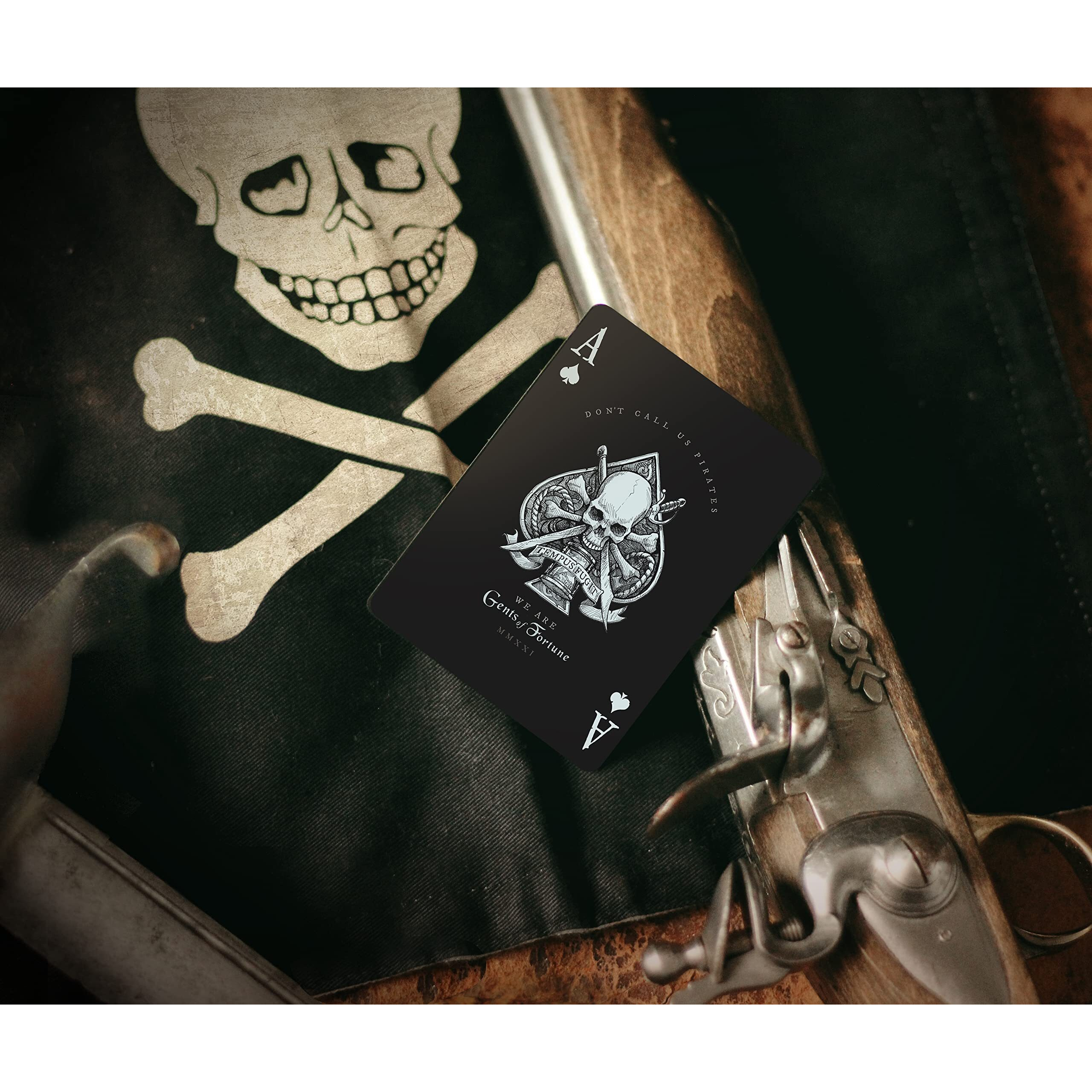 Gents Of Fortune Playing Cards Black Flag Edition Waterproof Gent Supply