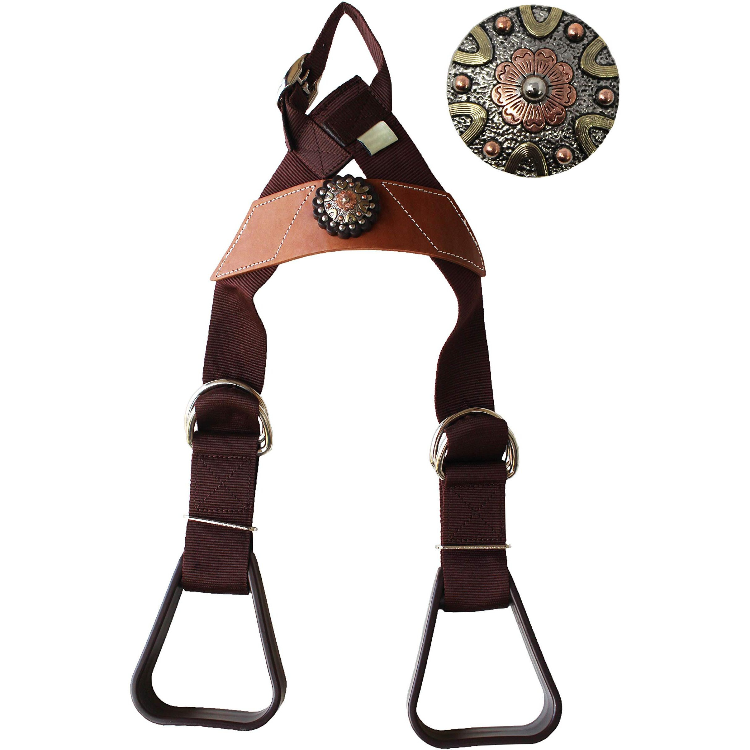 Challenger Horse Saddle Western Kids Child Youth Pony Buddy Stirrups W/Concho 5138Co543