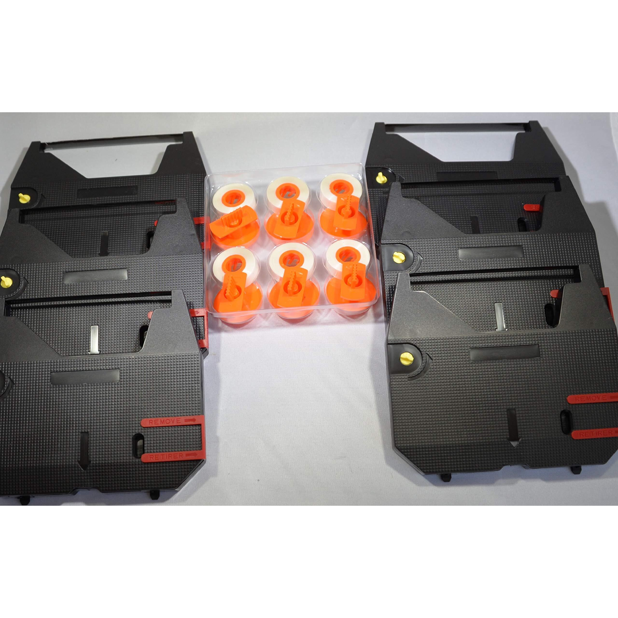 Fja Products Compatible Typewriter Ribbons & Correction Tape Spools For Brother Ax10  Ax15  Sx4000  Gx6750 Typewriters. Includes 6 Black Typewriter Cassettes And 6 Lift Off Correction Spools