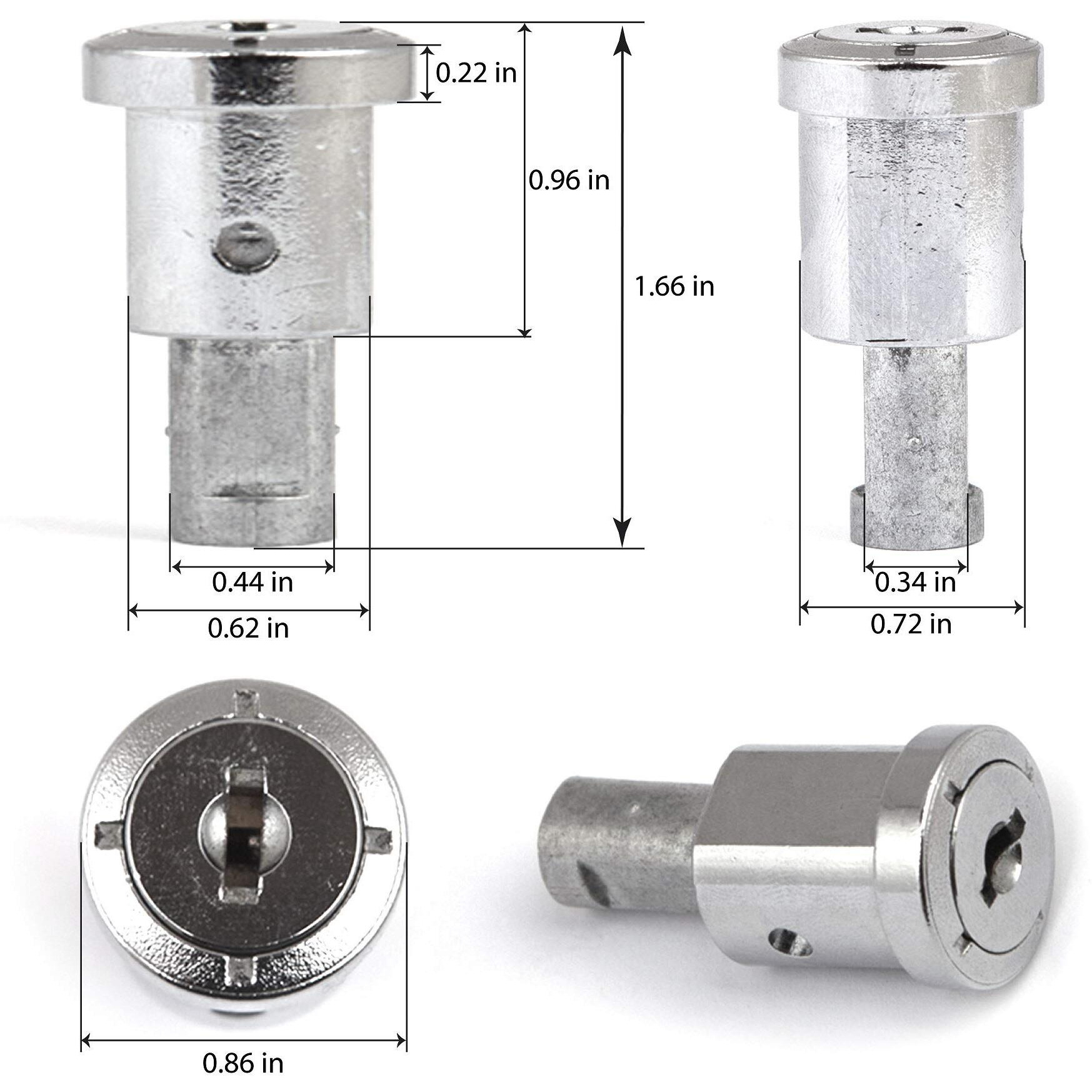 Flat Lock And Key For Beaver Gumballs Machine - Top Lid Lock And Key Assembly For Vending Machines By Beaver